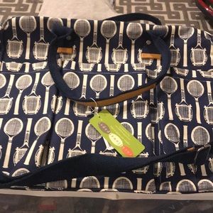 TENNIS OVERNIGHT BAG..NWT .16x13 .Top 23”zipper.